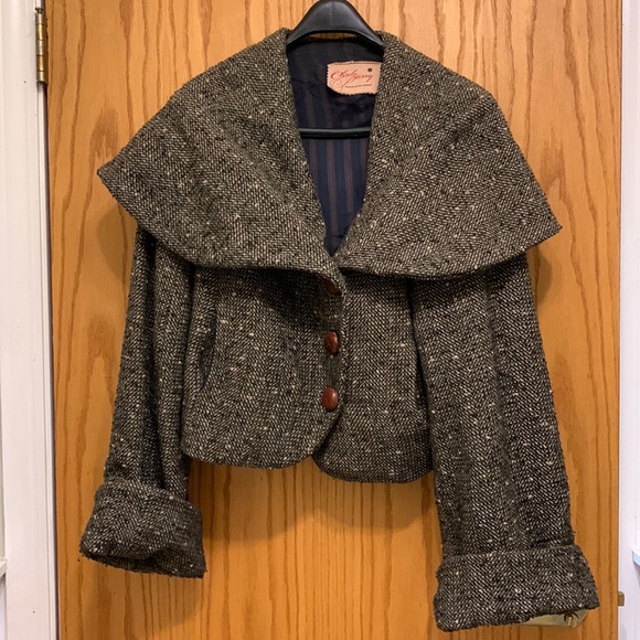 Timeless & stunning Chulo Pony wool blend tweed Spring/Autumn jacket, size Small - Picture 1 of 11